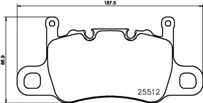 Sada brzdových destiček, kotoučová brzda BREMBO P 65 037