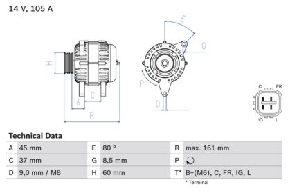 generátor BOSCH 0 986 082 410