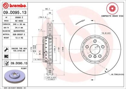 Brzdový kotouč BREMBO 09.D095.13