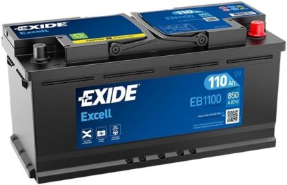 Autobaterie Exide Excell 12V, 110Ah, 850A, EB1100