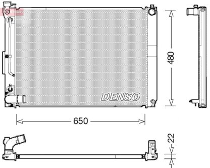 Chladič, chlazení motoru DENSO DRM51012