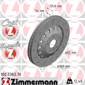Brzdový kotouč ZIMMERMANN 100.3383.70