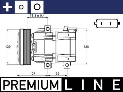 Kompresor, klimatizace MAHLE ACP 855 000P