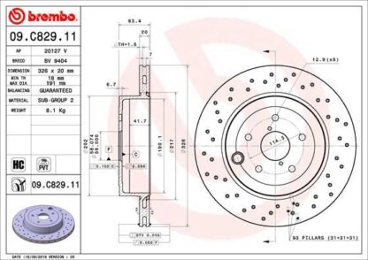 Brzdový kotouč BREMBO 09.C829.11