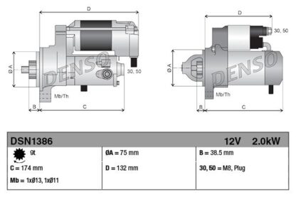 Startér DENSO DSN1386