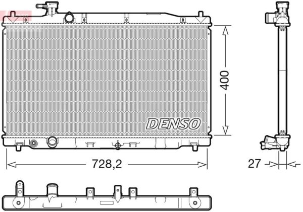 Chladič, chlazení motoru DENSO DRM40050