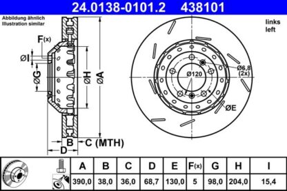 Brzdový kotouč ATE 24.0138-0101.2