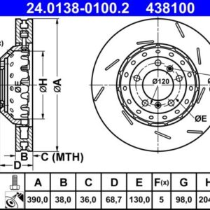 Brzdový kotouč ATE 24.0138-0100.2