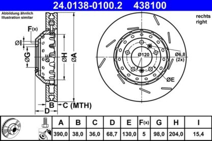 Brzdový kotouč ATE 24.0138-0100.2