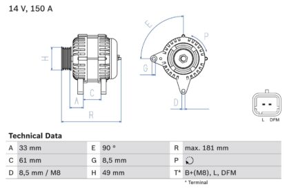 generátor BOSCH 0 986 080 420