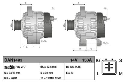 generátor DENSO DAN1483