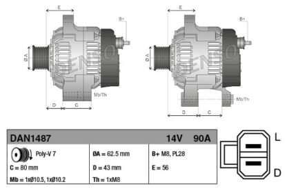 generátor DENSO DAN1487