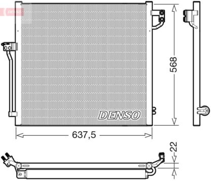 Kondenzátor, klimatizace DENSO DCN17058