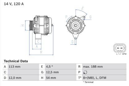 generátor BOSCH 0 986 080 370