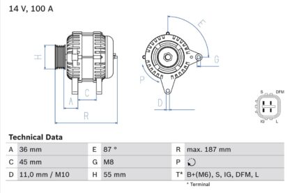 generátor BOSCH 0 986 046 120