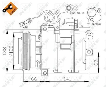 Kompresor, klimatizace NRF 32104