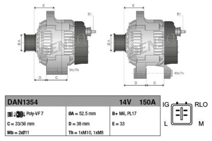 generátor DENSO DAN1354