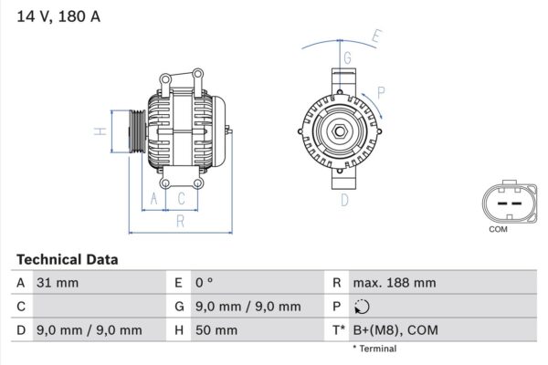 generátor BOSCH 0 986 082 500