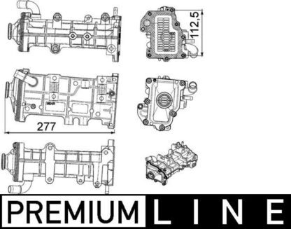 Chladič, recirkulace spalin MAHLE CE 23 000P