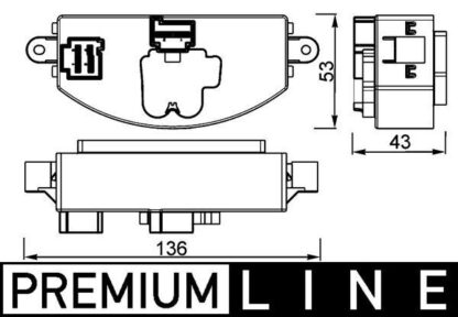 Regulace, vnitřní ventilace MAHLE ABR 106 000P