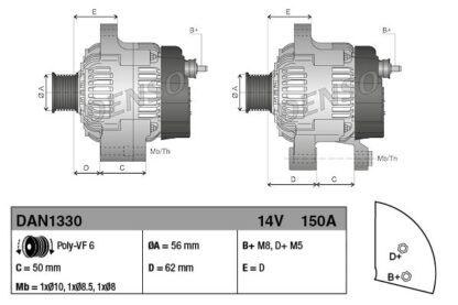 generátor DENSO DAN1330