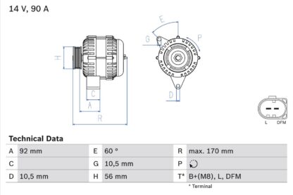 generátor BOSCH 0 986 042 730