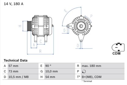 generátor BOSCH 0 986 082 200