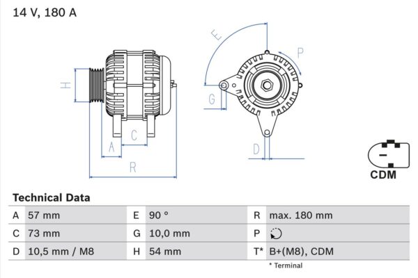 generátor BOSCH 0 986 082 200