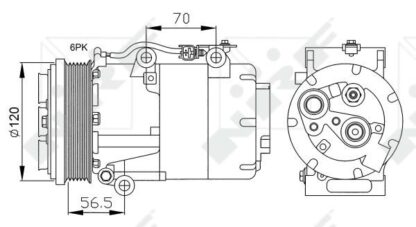 Kompresor, klimatizace NRF 32250