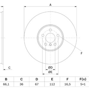 Brzdový kotouč BOSCH 0 986 479 F60