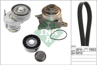 Vodní pumpa + klínový žebrový řemen Schaeffler INA 529 0534 30