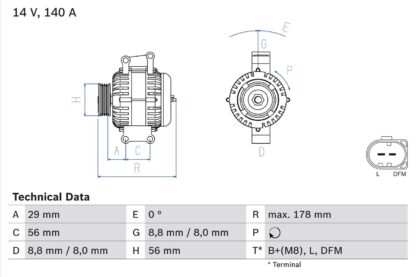 generátor BOSCH 0 986 046 180