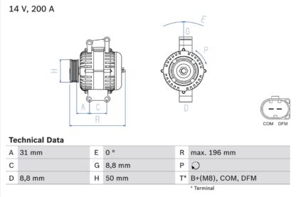 generátor BOSCH 0 986 047 490