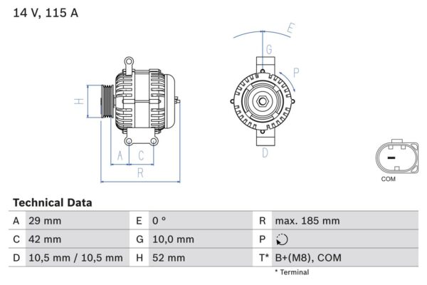 generátor BOSCH 0 986 081 040