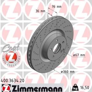 Brzdový kotouč ZIMMERMANN 400.3634.20