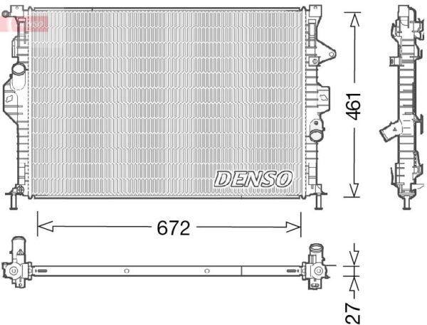 Chladič, chlazení motoru DENSO DRM10048