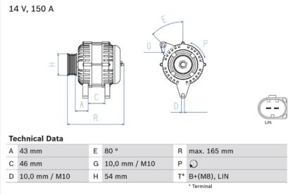 generátor BOSCH 0 986 047 960