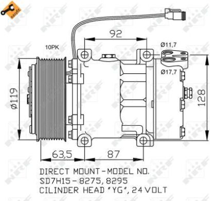 Kompresor, klimatizace NRF 32705