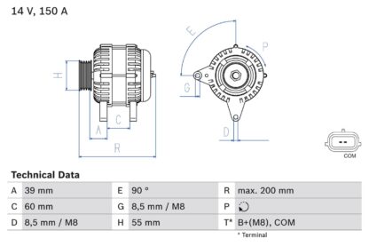 generátor BOSCH 0 986 080 410