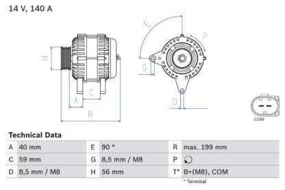 generátor BOSCH 0 986 081 160