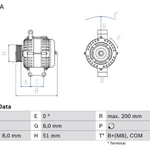 generátor BOSCH 0 986 048 740