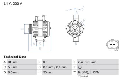 generátor BOSCH 0 986 045 420