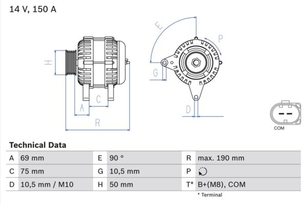 generátor BOSCH 0 986 046 220