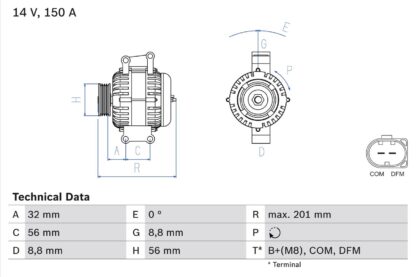 generátor BOSCH 0 986 046 300