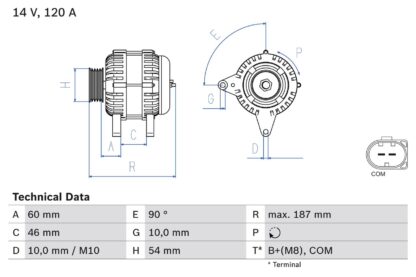 generátor BOSCH 0 986 080 350