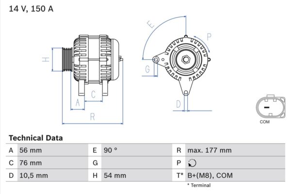 generátor BOSCH 0 986 080 580
