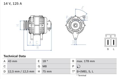 generátor BOSCH 0 986 045 611