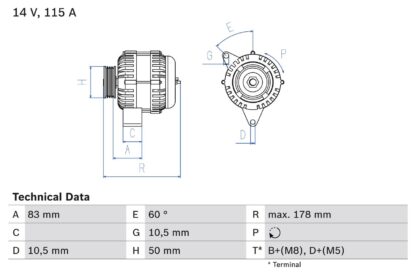 generátor BOSCH 0 986 041 320