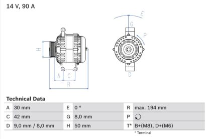 generátor BOSCH 0 986 045 181