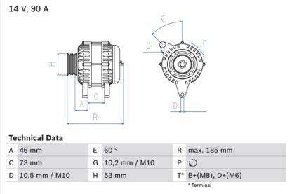 generátor BOSCH 0 986 040 380